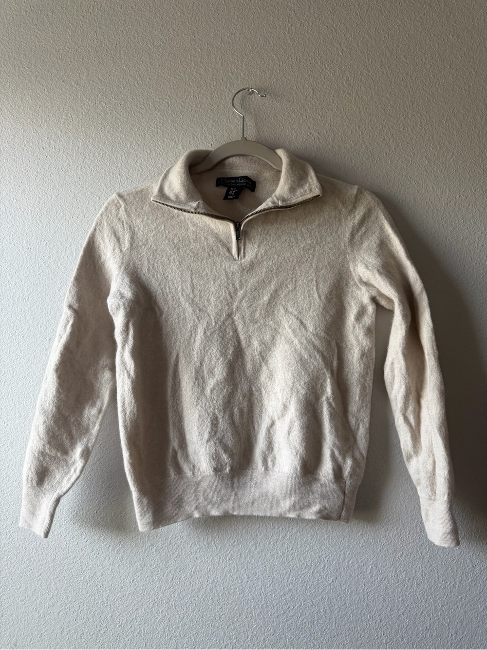 Christian Lacroix Cream Half-Zip Sweater
